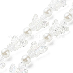 Cinturini mobili con perline di perle a farfalla in acrilico&nbsp;HJEW-JM00813