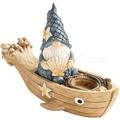 Figurines de gnomes et de bateaux en résine pour décorations d'affichage&nbsp;PW-WG4136F-01