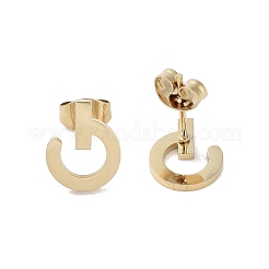 Orecchini a bottone in acciaio inossidabile 304 con placcatura sotto vuoto per donna&nbsp;EJEW-A048-32G