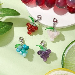 4 pièce 4 styles de décoration pendentif en aventurine verte naturelle&nbsp;HJEW-TA00293