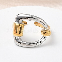 Offene Manschettenringe aus Edelstahl 304 für Damen&nbsp;RJEW-B158-02GP-03