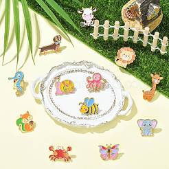 12 pin esmaltado de la serie animal de 12 estilos&nbsp;JEWB-CJ0003-64