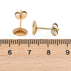 Componenti per orecchini a bottone in acciaio inossidabile 304&nbsp;STAS-D389-03F-G