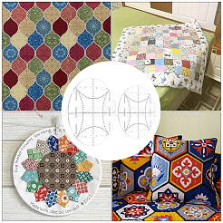 2 Stück Quiltlineale aus Acryl in 2 Stilen&nbsp;DIY-AR0002-54