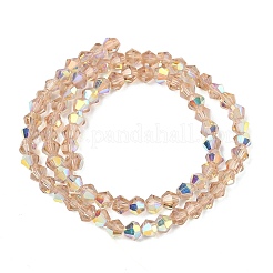 Chapelets de perles en verre transparent électrolytique&nbsp;EGLA-K015-18J