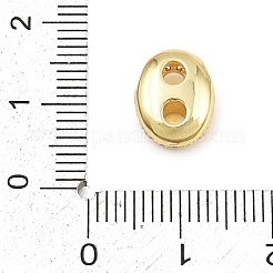 Laiton micro pavé de perles de zircone cubique claires&nbsp;CU-CBAF1EE-01G