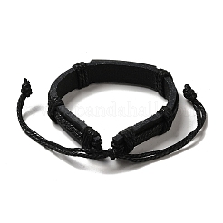 Rechteckiges Legierungsarmband mit Kreuzgliederarmband&nbsp;BJEW-C037-01A