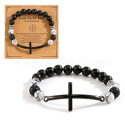 Natürlichen Obsidian Perlen Stretch-Armbänder&nbsp;TE5719-4