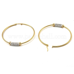 Orecchini a cerchio in acciaio inossidabile 202 con placcatura sotto vuoto pvd&nbsp;EJEW-H003-44G-05