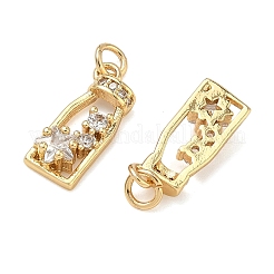 Pendentifs avec zircon cubiques à micro-pavés en laiton&nbsp;KK-A291-32G