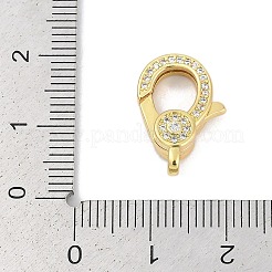 Messing-Mikro pflastern Zirkonia Karabinerverschlüsse&nbsp;KK-M311-28G-01