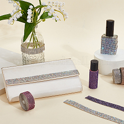5 Rolle 5 Farben selbstklebende Harz-Rhinestone-Hotfix-Strasse&nbsp;DIY-GA0008-75