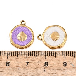 304 Edelstahl-Emaille-Anhänger&nbsp;STAS-P425-01G-05