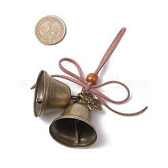 Cloche en fer et pendentifs décoratifs en alliage de style tibétain&nbsp;HJEW-JM03370-03