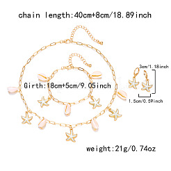 Set di gioielli in lega e conchiglia&nbsp;FS-WG7EFFF-02