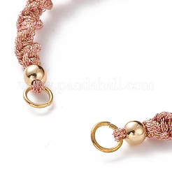 Fabbricazione di braccialetti con cordino intrecciato in poliestere regolabile&nbsp;AJEW-JB00848-03