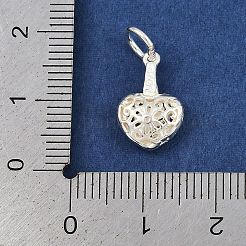 925 hohler Herzanhänger aus Sterlingsilber&nbsp;STER-K183-09S