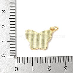 Pendenti in conchiglia bianca naturale con pavé in ottone&nbsp;KK-S522-05C-G
