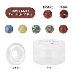 Kit fai da te per realizzare braccialetti elastici con pietre preziose rotonde&nbsp;DIY-SC0014-40