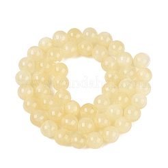 Fili di perline di giada di seta dorata naturale&nbsp;G-N369-01A-01