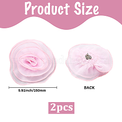 Blumenbroschen aus Polyester mit mehreren Strängen&nbsp;JEWB-WH20003-05A