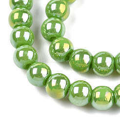 Fili di perline di vetro opaco placca&nbsp;GLAA-T032-P4mm-AB-M