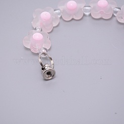 Blume Kunststoffperlen Handyhülle Kette&nbsp;AJEW-WH0235-07