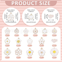 64pcs 16 styles de pendentifs en émail en alliage&nbsp;ENAM-TA0004-13