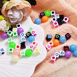 450 Stück 18 Farben undurchsichtige europäische Acrylperlen&nbsp;MACR-SZ0001-17