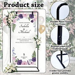 Höhenverstellbarer Eisen-Hochzeitsschildhalter&nbsp;AJEW-WH0410-51EB
