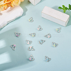 16 stücke 4 farben legierung strass anhänger&nbsp;RB-TA0001-39