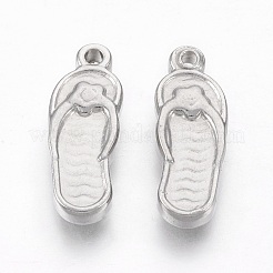 Pendentif en acier inoxydable 201 avec monture en émail&nbsp;STAS-O118-44P