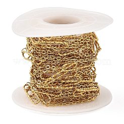 Ionenplattierung (IP) handgefertigte ovale Gliederketten aus Edelstahl 304&nbsp;CHS-G025-03G