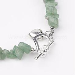 Natürliche Chip Edelstein Perlen Fußkettchen&nbsp;AJEW-AN00153