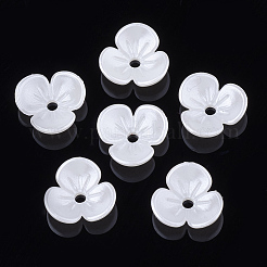 Tappi di perline con perla imitazione plastica a 3 petalo&nbsp;X-OACR-S020-26