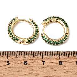 Créoles en laiton avec zircone cubique de micro pave&nbsp;KK-CBA8324-24G-01