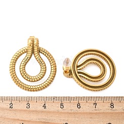 Boucles d'oreilles à tige rondes et plates en acier inoxydable 304&nbsp;EJEW-D303-03G