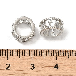 Cremagliera in ottone placcatura perline zirconi&nbsp;KK-K349-06P