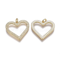 Pendentifs en laiton zircon cubique transparent&nbsp;ZIRC-A011-14G