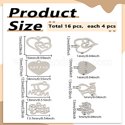 16pcs 4 style thème de la fête des mères&nbsp;STAS-LP0003-70