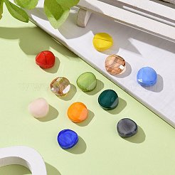 Abalorios de vidrio imitación de jade&nbsp;GLAA-WH0029-03