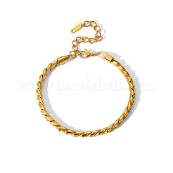 304 Edelstahl Cuban Link Kettenarmbänder für Damen&nbsp;FI8814-3