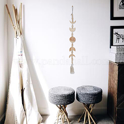 Holzperlen-Mondphasen-Anhänger-Dekorationen&nbsp;HJEW-WH0047-08