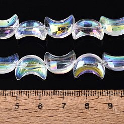 Galvanisieren transparente Glasperlen Stränge&nbsp;X-EGLA-N057-09A-01