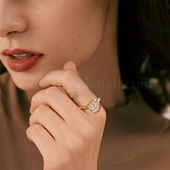 3 pieza de accesorios de anillo ajustables de latón de 3 estilos&nbsp;FIND-FI0001-06G