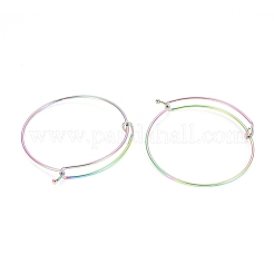 Fabrication de bracelets extensibles en acier inoxydable 304 avec placage ionique réglable (IP)&nbsp;BJEW-L604-09M