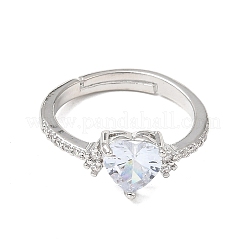 Messing Micro Pave Zirkonia Manschette offene Ringe&nbsp;CU-CBA5C10-09P