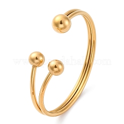 Manschettenarmreifen aus 304 Edelstahl&nbsp;BJEW-P310-16G