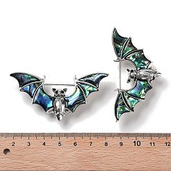 Spille da pipistrello in lega di stile tibetano&nbsp;JEWB-A021-01B-AS