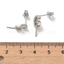 Messing ohrstecker Zubehör&nbsp;EJEW-H128-04P